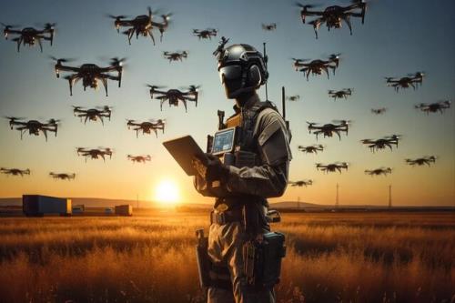 کنترل ۱۰۰ پهپاد به دست تنها یک نفر!