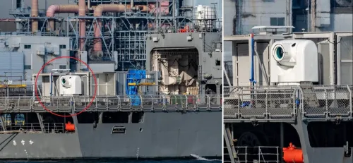 سلاح لیزری روی ناو جنگی آماده شلیک شد